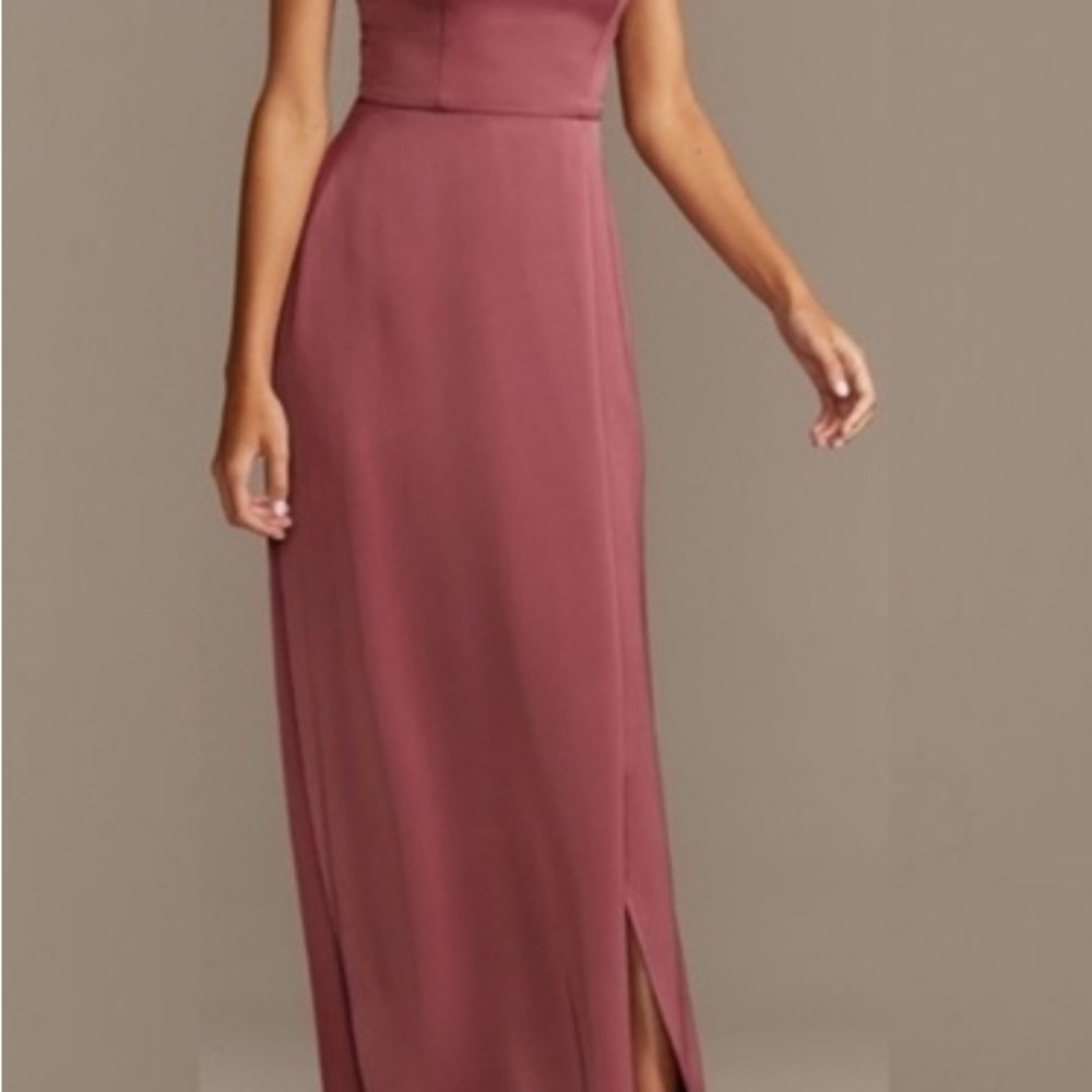 David's Bridal Dusty Rose Maxi Dress